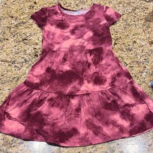 Old Navy Kids Tie-Dye Dress in Pink and Burgundy